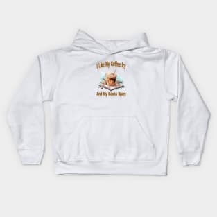 I like my coffee icy and my books spicy Kids Hoodie